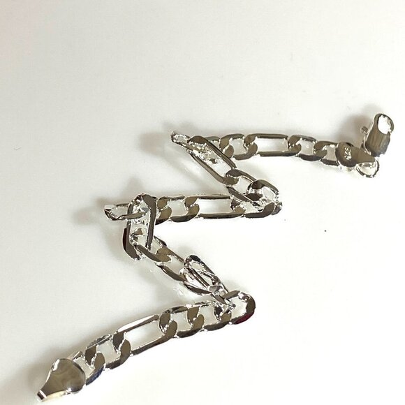 Figaro Chain Bracelet 12 mm 1/2" Wide - Picture 4 of 11
